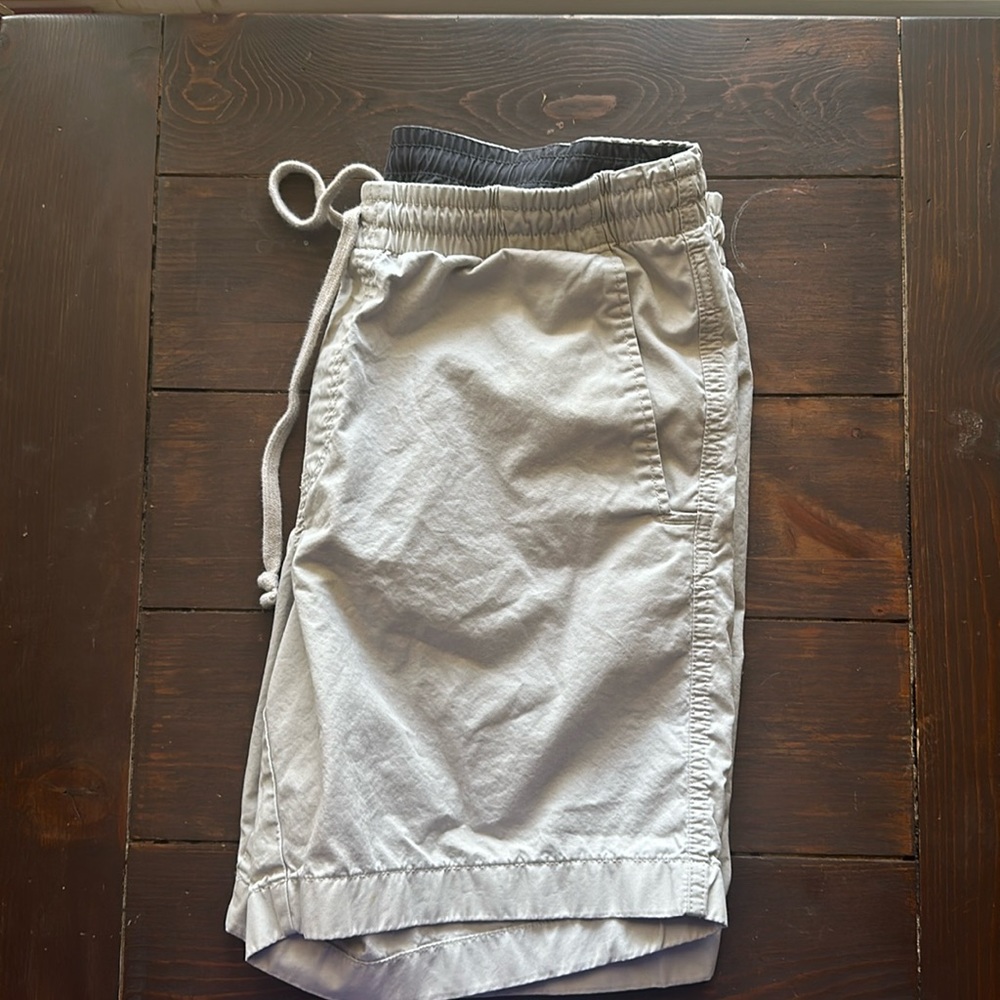 Drawstring flat front shorts